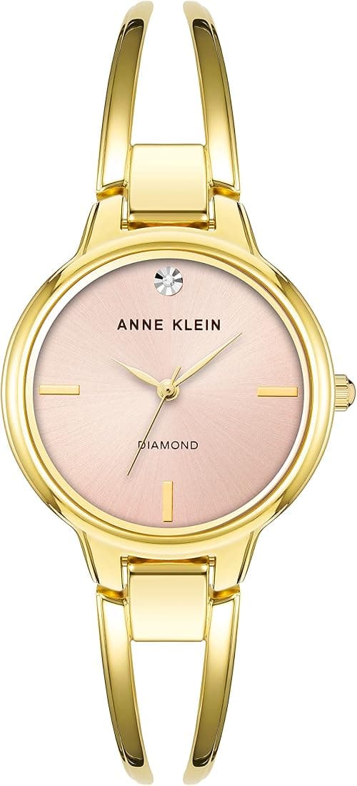 Anne Klein Women's Genuine Diamond Dial Bangle Watch على Amazon.ae - متتبع الأسعار