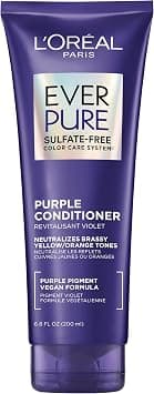 L’Oréal Paris EverPure Sulfate Free Brass Toning Purple Conditioner for Blonde, Bleached, Silver, or Brown Highlighted Hair, 6.8 Fl; Oz (Packaging May Vary) على Amazon.ae - متتبع الأسعار