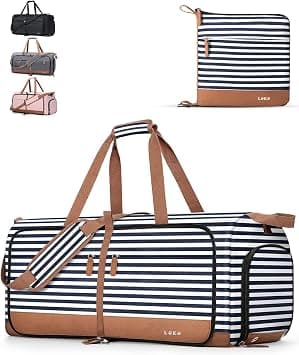 Tokokimo Duffle Bag for Women, 80L Foldable Travel Large Duffel with Shoe Compartment, Lightweight Weekender Carry On Bag for Gym & Overnight, Stripes, 72 * 33 * 34cm on Amazon.ae - Price Tracker