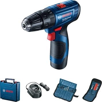 Bosch GSB 120-Li 2Ah Professional Cordless Impact Drill with Battery and Charger 23-Piece Set - متتبع أسعار Amazon.sa