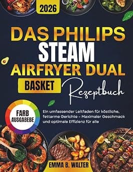 DAS PHILIPS STEAM AIRFRYER DUAL BASKET REZEPTBUCH: Ein umfassender Leitfaden für köstliche, fettarme Gerichte – Maximaler Geschmack und optimale Effizienz für alle على أمازون - دليلك لأفضل العروض