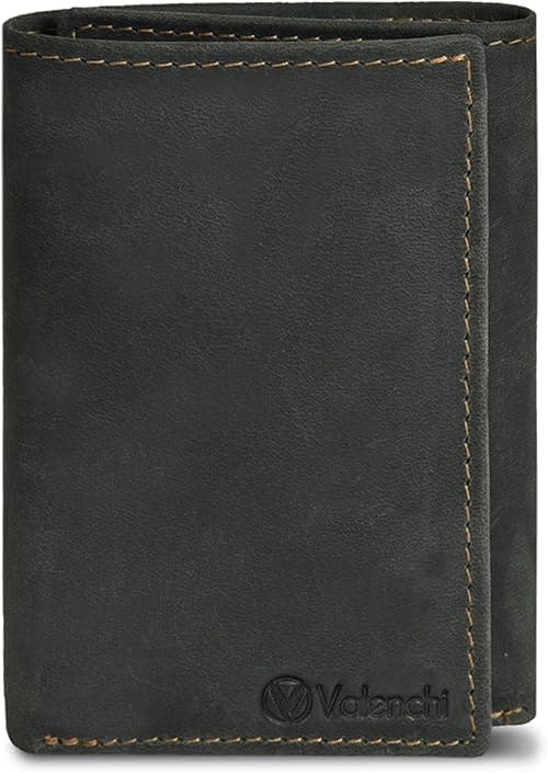 VALENCHI Men's Genuine Leather Rfid Blocking Slim Trifold Wallet With 7 Cards+1 Id Window+2 Note Compartments on Amazon.ae - Price Tracker