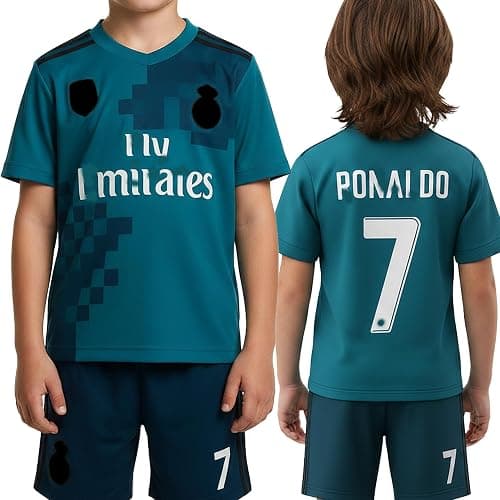 Kids Football Jersey Set Boys Sports Kit Short Sleeve T-Shirt & Shorts Soccer Outfit Breathable Quick Dry Activewear for Training & Casual Wear on Amazon.ae - Price Tracker
