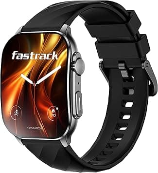 FASTRACK HORIZON S1 SMART WATCH 1.96" AMOLED ARCHED DISPLAY, FUNCTIONAL CROWN, BT CALLING, HEALTH SUITE, BLACK METAL CASE (BLACK SILICON) on Amazon.ae - Price Tracker