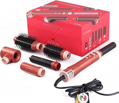 ENZO Keratin B2 6-in-1 BLDC Hair Styling Kit – 130,000 RPM Motor | Professional Hot Air Brush, Curling Rods & Volumizing Nozzles on Amazon.ae - Price Tracker