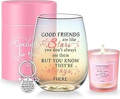 Friendship Gifts for Women Wine Glasses Drinking Personalised Birthday Gifts for Friends Girl Men Special Friend Gifts for Girlfriend Sister Leaving Best Friend for Colleague Stemless Wine Glass - Amazon.ae Price Tracker