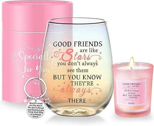 Friendship Gifts for Women Wine Glasses Drinking Personalised Birthday Gifts for Friends Girl Men Special Friend Gifts for Girlfriend Sister Leaving Best Friend for Colleague Stemless Wine Glass on Amazon.ae - Price Tracker