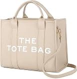 The Tote Bags for Women - Large PU Leather Tote Bag Trendy Travel Tote Bag Handbag Top-Handle Shoulder Crossbody Bags - Best Deal Finder