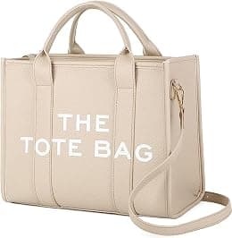 The Tote Bags for Women - Large PU Leather Tote Bag Trendy Travel Tote Bag Handbag Top-Handle Shoulder Crossbody Bags - Best Deal Finder