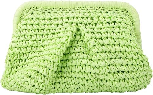 Emprier Straw Clutch Purse for Women Cloud Dumpling Pouch Straw Crossbody Shoulder Handbag Summer Beach Woven Bag on Amazon.ae - Price Tracker