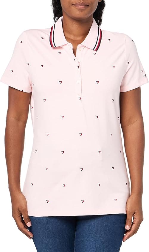 Tommy Hilfiger womens Tommy Hilfiger Women's 5 Button Polo Tee T-Shirt on Amazon.ae - Price Tracker