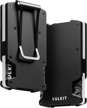 VULKIT Men's Minimalist Wallet RFID Blocking Metal Wallet with Money Clip Holds Up to 15 Cards على Amazon.ae - متتبع الأسعار