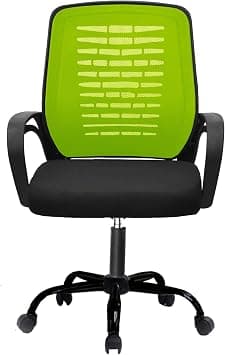 Desk Chair for Office, Home Height Adjustable Mid Back Mesh with Lumbar Support Mesh Swivel Computer Office Ergonomic Executive Chair (Swivil, Green Black) على Amazon.ae - متتبع الأسعار