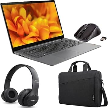 Lenovo Ideapad 3 15ITL6 with 15.6" FHD display Laptop, Intel Core i3-1115G4 |8GB DDR4 Ram |256GB NVMe M.2 SSD |Intel UHD Graphics |Windows-11 Free Laptop Bag+WL Mouse+BT Headphone, Arctic Grey على Amazon.ae - متتبع الأسعار