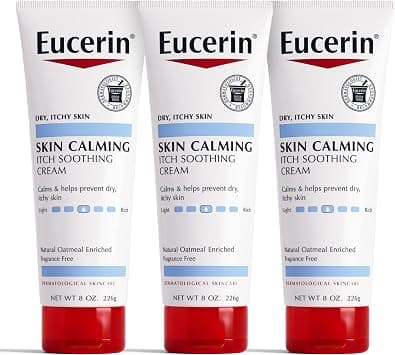 Eucerin Skin Calming Cream - Full Body Lotion for Dry, Itchy Skin, Natural Oatmeal Enriched - 8 oz. Tube (Pack of 3) على Amazon.ae - متتبع الأسعار