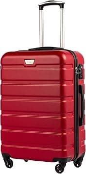 COOLIFE Carry on Luggage Travel Gear Trolley Bag ABS Lightweight Hard Shell Suitcase with TSA lock and Durable 4 Spinner Wheels (Red, S(20 inch)) on Amazon.ae - Price Tracker