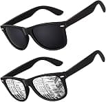 Polarized Sunglasses for Men Driving Sun glasses Shades 80's Retro Style Brand Design Square - Best Deal Finder