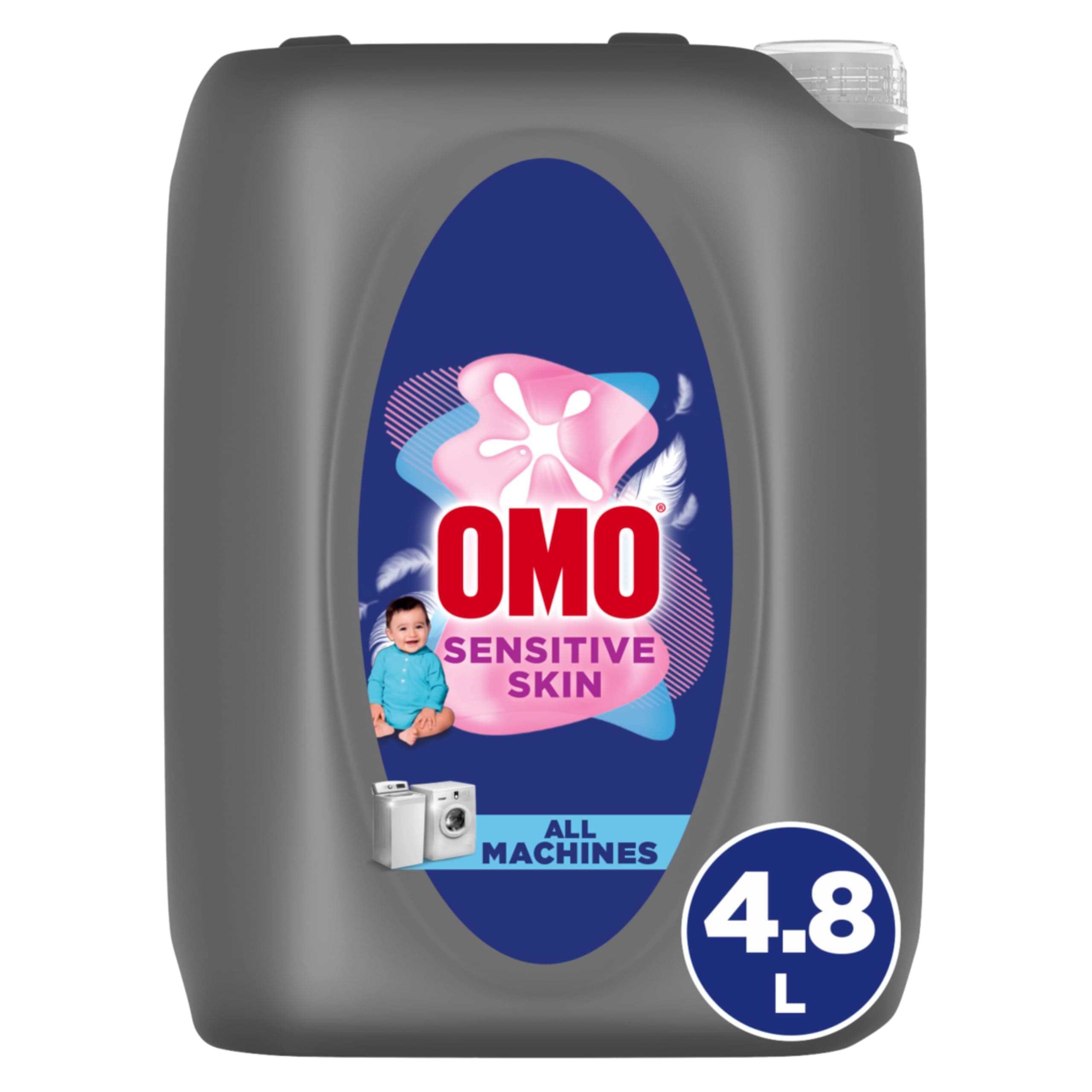 OMO Liquid Laundry Detergent, for sensitive skin, gentle on skin, tough on stains, 4.8L on Amazon.ae - Price Tracker
