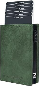 The Wallet Store Defender RFID Protected Wallet | Pop-up Card Holder | Scan Proof Wallets for Men | Aluminium Case | Up to 8 Cards | Credit & Debit Card Holder, Green, 10 cm x 7.5 cm x 2 cm, Casual on Amazon.ae - Price Tracker