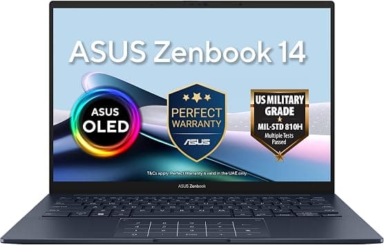 ASUS Zenbook 14 OLED UX3405CA-SU1650W Laptop | Intel® Core™ Ultra 9 285H Processor | 32GB RAM | 1TB 4.0 SSD | 14" 3K OLED Touchscreen 120Hz | Intel® Arc™ Graphics | Win11 Home | Eng/AR Keyboard | Blue on Amazon.ae - Price Tracker