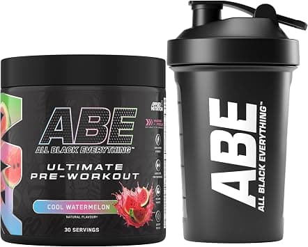 Applied Nutrition Bundle ABE Pre Workout 375g + ABE Black Shaker 400ml | All Black Everything Pre Workout Powder, Energy Drink, Physical Performance, Creatine, Beta Alanine, Caffeine (Cool Watermelon) on Amazon.ae - Price Tracker