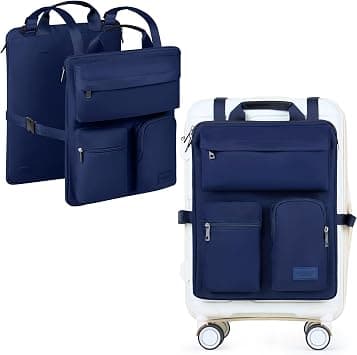 BAREFOOT CARIBOU Over Luggage Organizer, 16 Inch Laptop Sleeve | Slides over carry on suitcase handle, storage pockets, adjustable straps, lightweight nylon, travel accessories bag على Amazon.ae - متتبع الأسعار