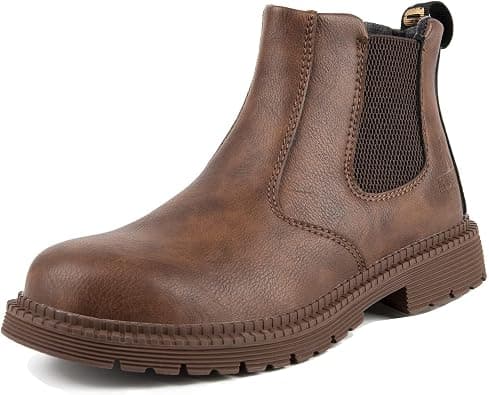 USOR Safety Boots for Men Women Lightweight Work Sneakers Leather Comfortable Safety Shoes Slip-Resistant Steel Toe Shoe for Industrial Construction على Amazon.ae - متتبع الأسعار