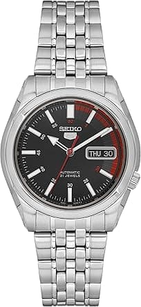 Seiko Men's Seiko 5 Automatic Watch With Analog Display And Stainless Steel Strap Snk375K on Amazon.ae - Price Tracker