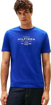 Tommy Hilfiger mens Hilfiger Stack Graphic Tee Mw0mw40002 S/S T-Shirt (pack of 1) on Amazon.ae - Price Tracker