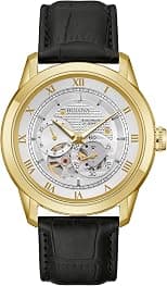 Bulova Men's Classic Sutton 4-Hand Automatic Watch, 24-Hour Sub Dial, Open Aperture, Self-Winding, Exhibition Caseback, Double Curved Mineral Crystal, Luminous Hands, 42mm - Best Deal Finder