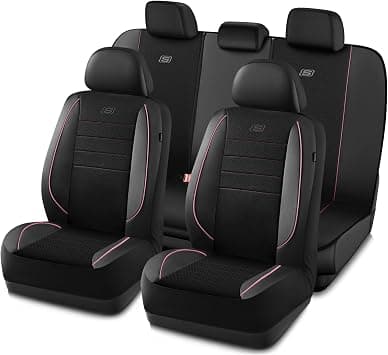 Skechers Air-Cooled Memory Foam Seat Covers,Mesh Thick Car Seat Covers,Piping Leather Car Seat Cover,Airbag Compatible,Automotive Comfort for Most Cars, Vans, Trucks, SUV(Pink, Full Set) on Amazon.ae - Price Tracker
