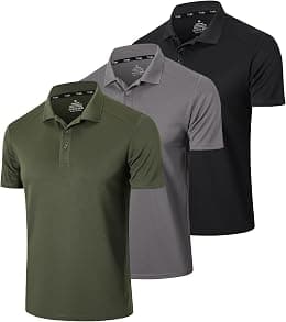 3er Pack Polo Shirts for Men Quick-Dry Men's T-shirts Moisture Wicking Comfortable Golfshirt Tops,Tees - Best Deal Finder