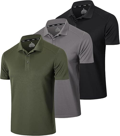 3er Pack Polo Shirts for Men Quick-Dry Men's T-shirts Moisture Wicking Comfortable Golfshirt Tops,Tees on Amazon.ae - Price Tracker