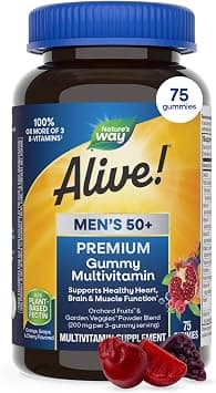 Nature's Way Alive! Men’s 50+ Premium Gummy Multivitamin, Full B-Vitamin Complex, 75 Gummies on Amazon.ae - Price Tracker