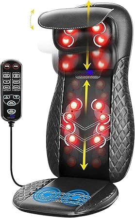 SKY LAND Neck &amp; Back Massager with Heat, Shiatsu &amp; Rolling Massage Chair Pad with Adjustable Neck Pillow, Vibration Seat &amp; Spot Massage for Pain Relief &amp; Relaxation | Home &amp; Office – EM-5227 on Amazon.ae - Price Tracker