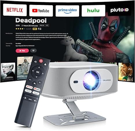 4K+ Smart Projector with WiFi and Bluetooth,Built-in Licensed Apps,Native 1080P,Android 13.0,Auto Correction,Home Outdoor Projector with 30000LM,Compatible With iOS/Android [With Stand] on Amazon.ae - Price Tracker