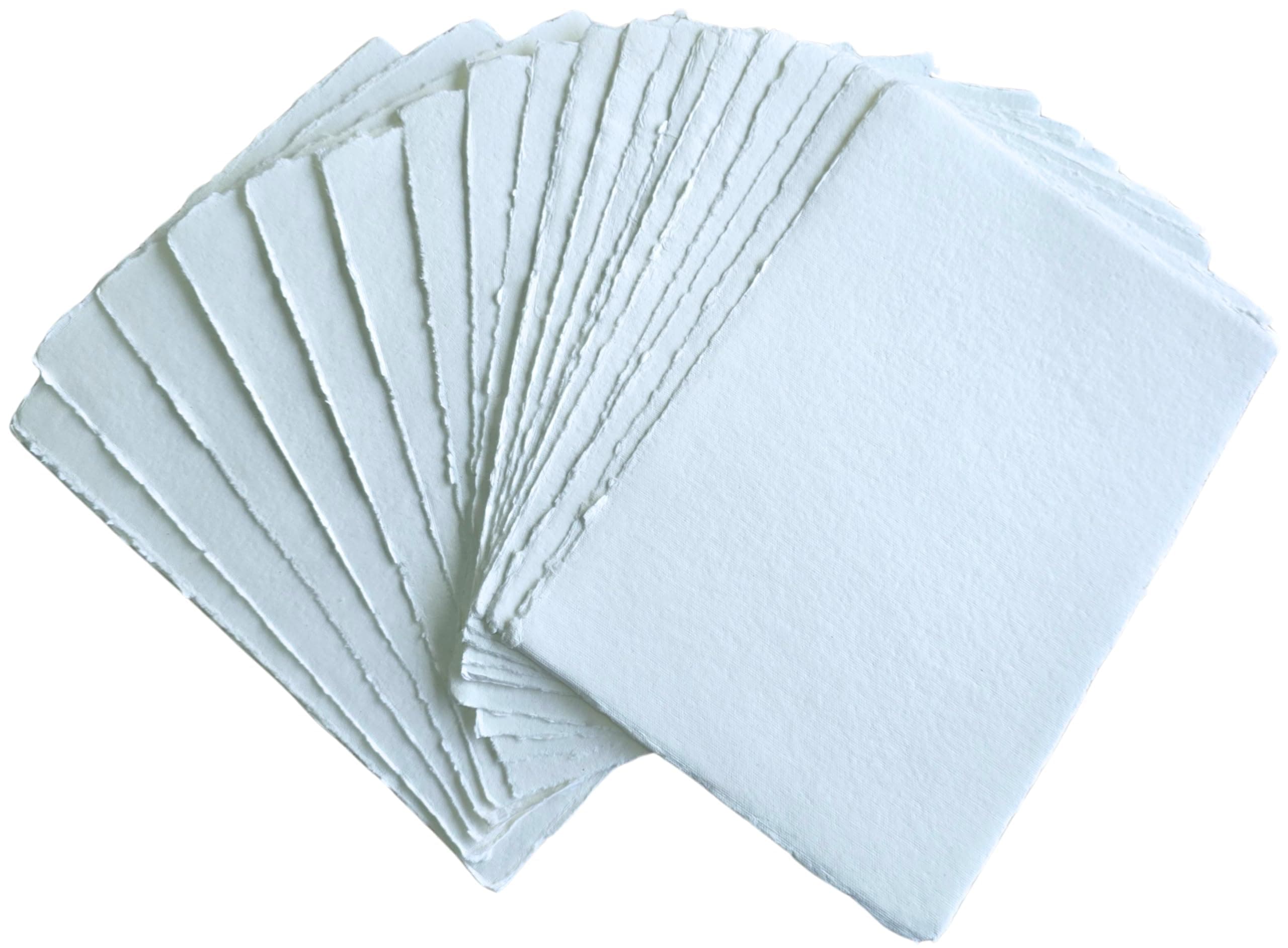 KhpalKar Handmade Deckle Edge Cotton Paper 20 Sheets A4 Size 300 GSM White Color 100% Cotton Ecologically for Greetings Cards Invitions Calligraphy Wedding Stationery and Painting on Amazon.ae - Price Tracker