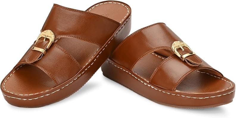 Men's Slip-On Arabic Sandal with Buckle على Amazon.ae - متتبع الأسعار