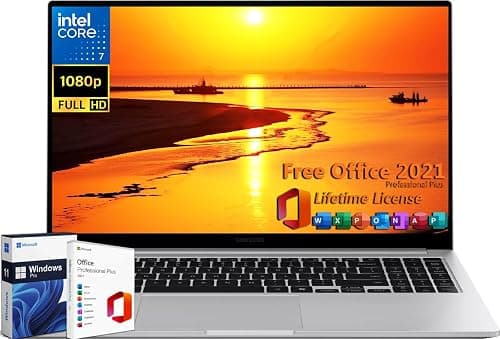 SAMSUNG 2024 Newest Galaxy Book4 Business Laptop PC Computer, Intel 10-core Ultra 7-150U (Beats i7-1335U), 16GB RAM, 1TB SSD, 15.6" FHD, Backlit KB, with MS Office Lifetime License & Windows 11 Pro على Amazon.ae - متتبع الأسعار