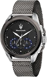 MASERATI Men's 'Traguardo' Quartz Stainless Steel Fashion Watch, Color:Grey (Model: R8873612006) - Best Deal Finder