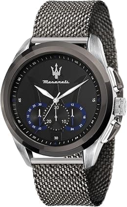 MASERATI Men's 'Traguardo' Quartz Stainless Steel Fashion Watch, Color:Grey (Model: R8873612006) - Best Deal Finder
