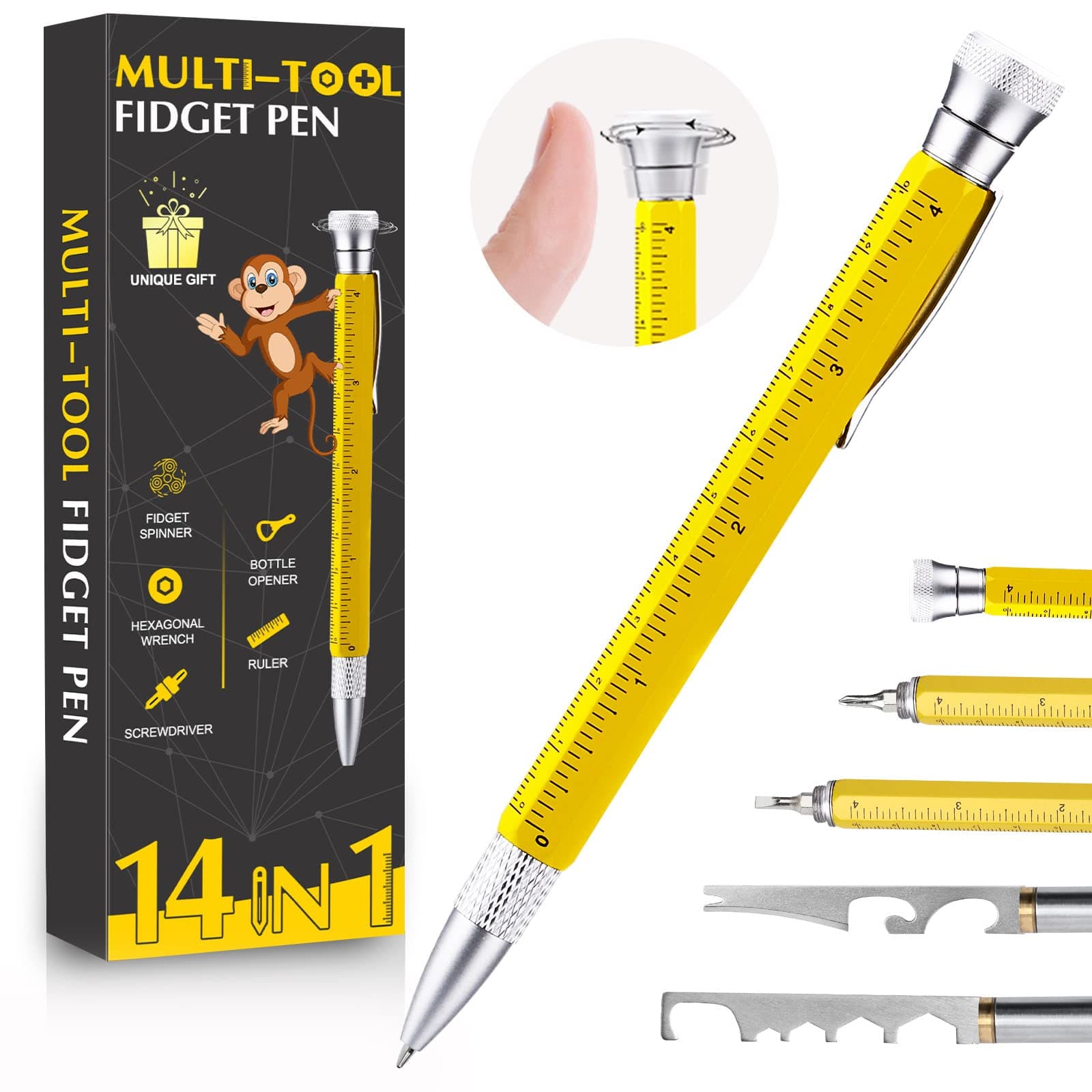 XAMAWA Valentines Day Gifts for Him, 14 in 1 Multitool Fidget Pen, Birthday Fathers Day Dad Gifts from Daughter, Useful Cool Stuff Gadgets for Men Gifts for Men Dad Husband Him on Amazon.ae - Price Tracker