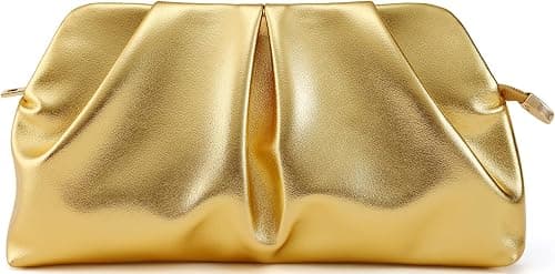Women Clutch Bag Dressy Formal Handbag Pleated PU Clutch Purse Detachable Chain Crossbody Bag on Amazon.ae - Price Tracker