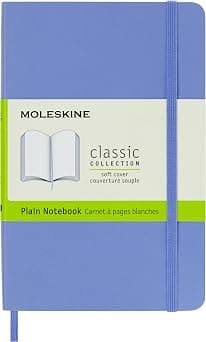 Moleskine Classic Notebook, Soft Cover, Pocket (3.5" x 5.5") Plain/Blank, Hydrangea Blue, 192 Pages - متتبع أسعار Amazon.sa