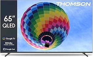 Thomson 65" QLED Smart Google TV – 2026 Model with Dolby Vision & Atmos, Smart Voice Control, Google Voice Assistant, Frameless Design, Built-in YouTube & Netflix, Side Feet Design, 3-Year Warranty - Amazon.ae Price Tracker