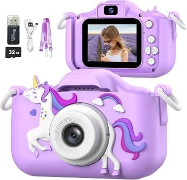 Mgaolo Kids Camera Toys for 3-12 Years Old Boys Girls Children,Portable Child Digital Video Camera with Silicone Cover, Christmas Birthday Gifts for Toddler Age 3 4 5 6 7 8 9 (Purple) على Amazon.ae - متتبع الأسعار