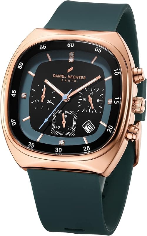 Daniel Hechter Paris Bercy Collection Modern Multi Functional Watch for Men with Square Dial and Silicon Band-DHM1001 on Amazon.ae - Price Tracker
