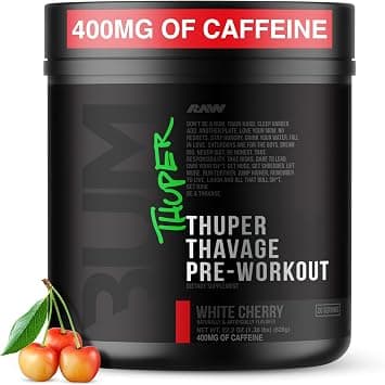 RAW Bum Thuper Thavage Pre-Workout White Cherry 628g - Pre-Workout Supplement for Energy and Performance - Amazon.ae Price Tracker