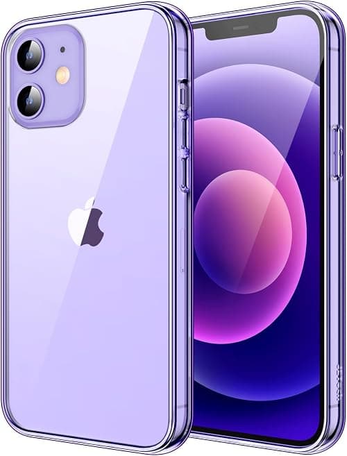JETech Case for iPhone 12/12 Pro 6.1-Inch, Non-Yellowing Shockproof Phone Bumper Cover, Anti-Scratch Clear Back (Deep Purple) على Amazon.ae - متتبع الأسعار