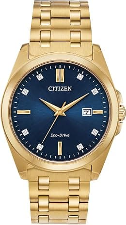Citizen Men's Classic Peyton 3-Hand Eco-Drive Watch, Date, Sapphire Crystal, Diamond Markers - Best Deal Finder